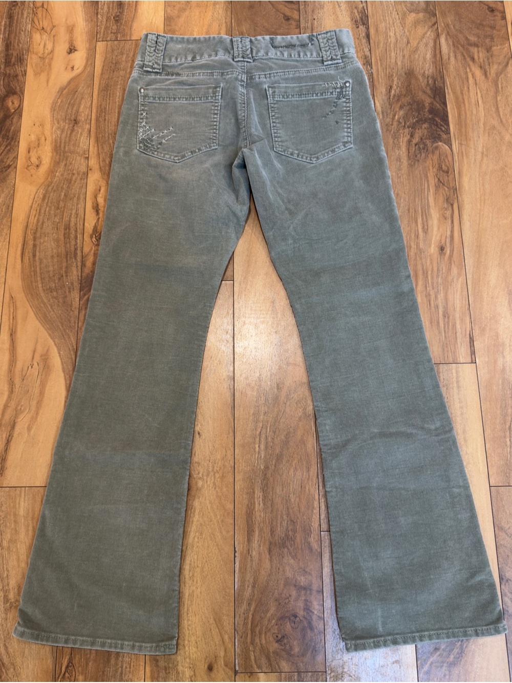 Vintage Gap Curvy Low Rise Bootcut Corduroy Pants Sage Green Size 6R Y2K 90s - Picture 2 of 8